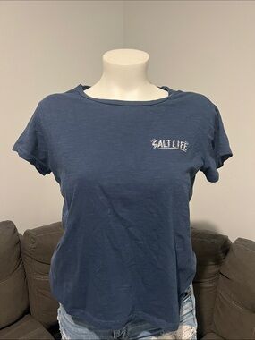 Salt Life Women's Navy Blue Short Sleeve Logo Tee